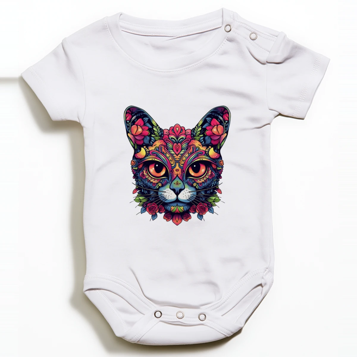 Gato catrina de rosas