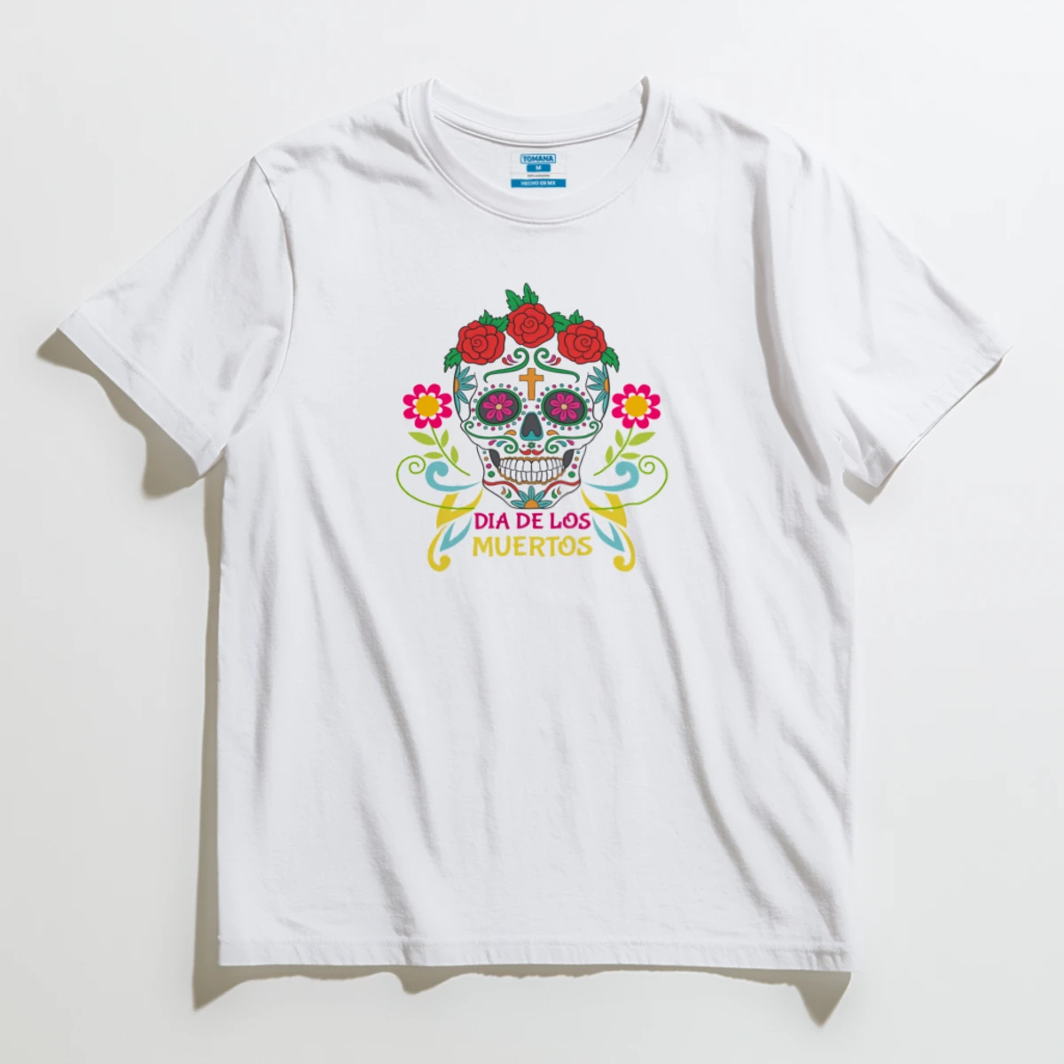 Calaverita con corona de rosas