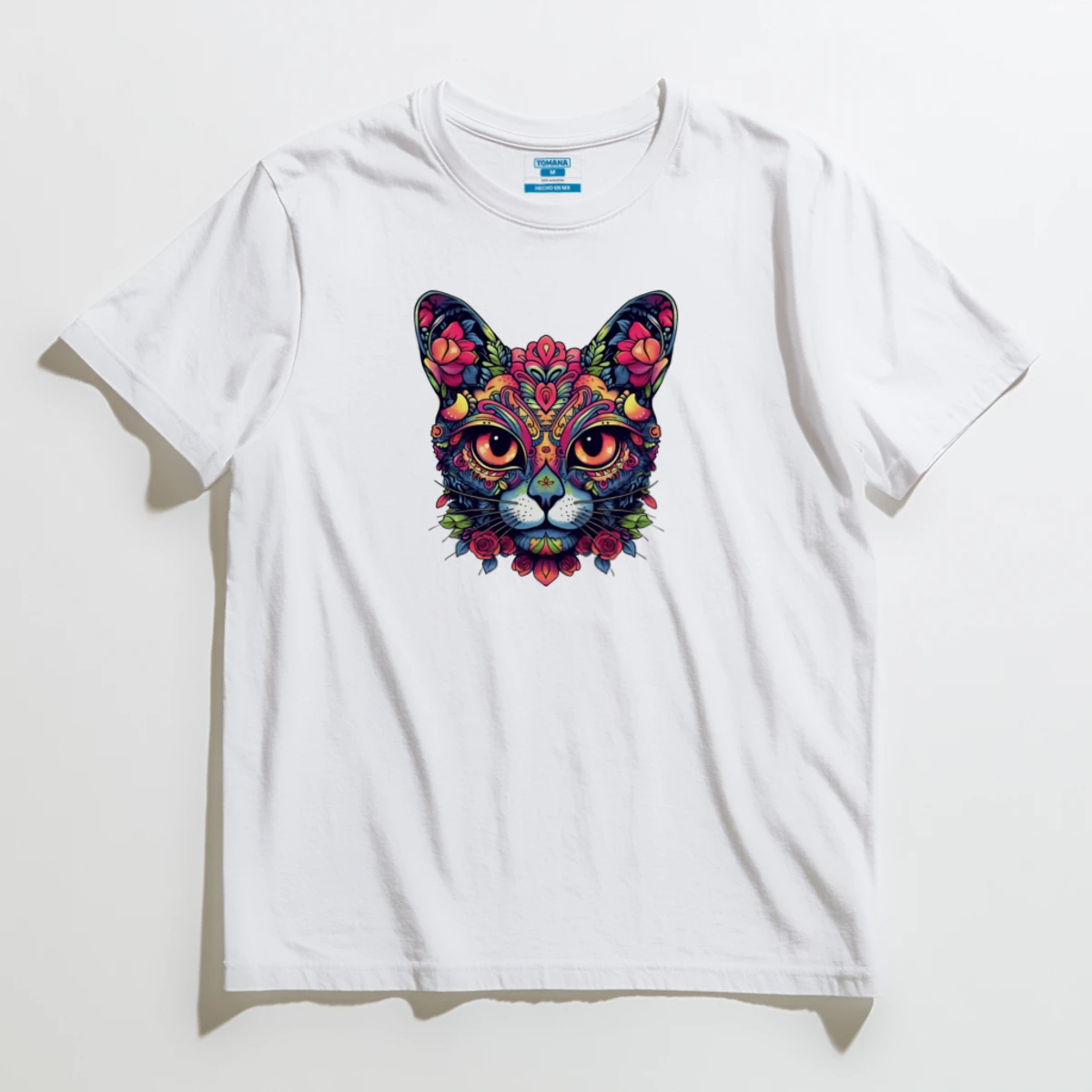 Gato catrina de rosas