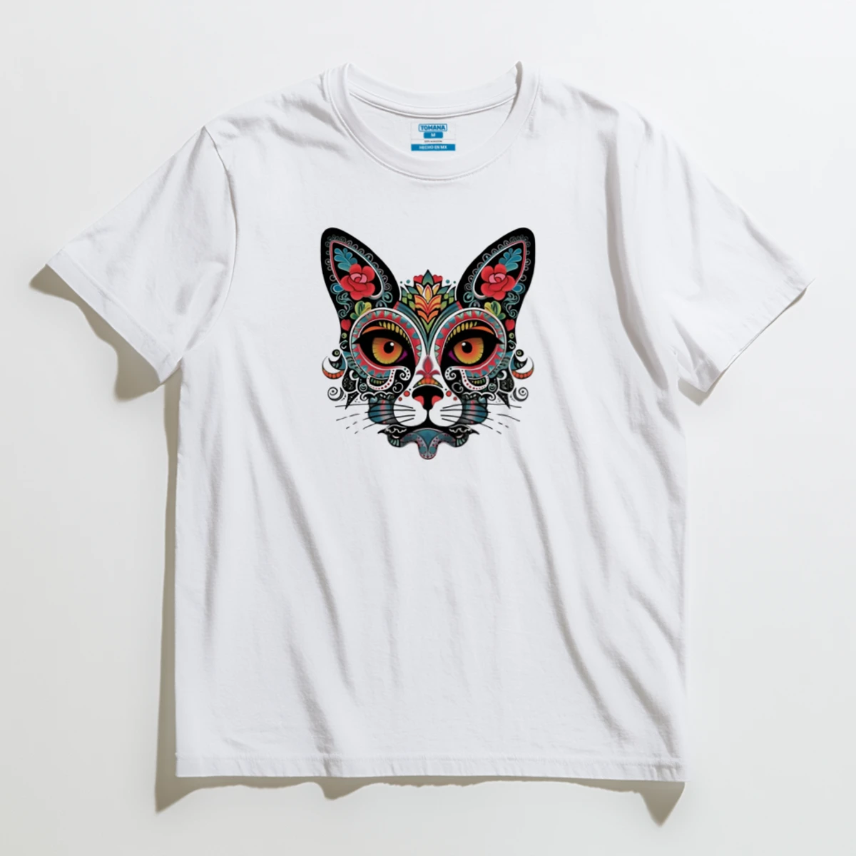 Gato catrina blanco y negro