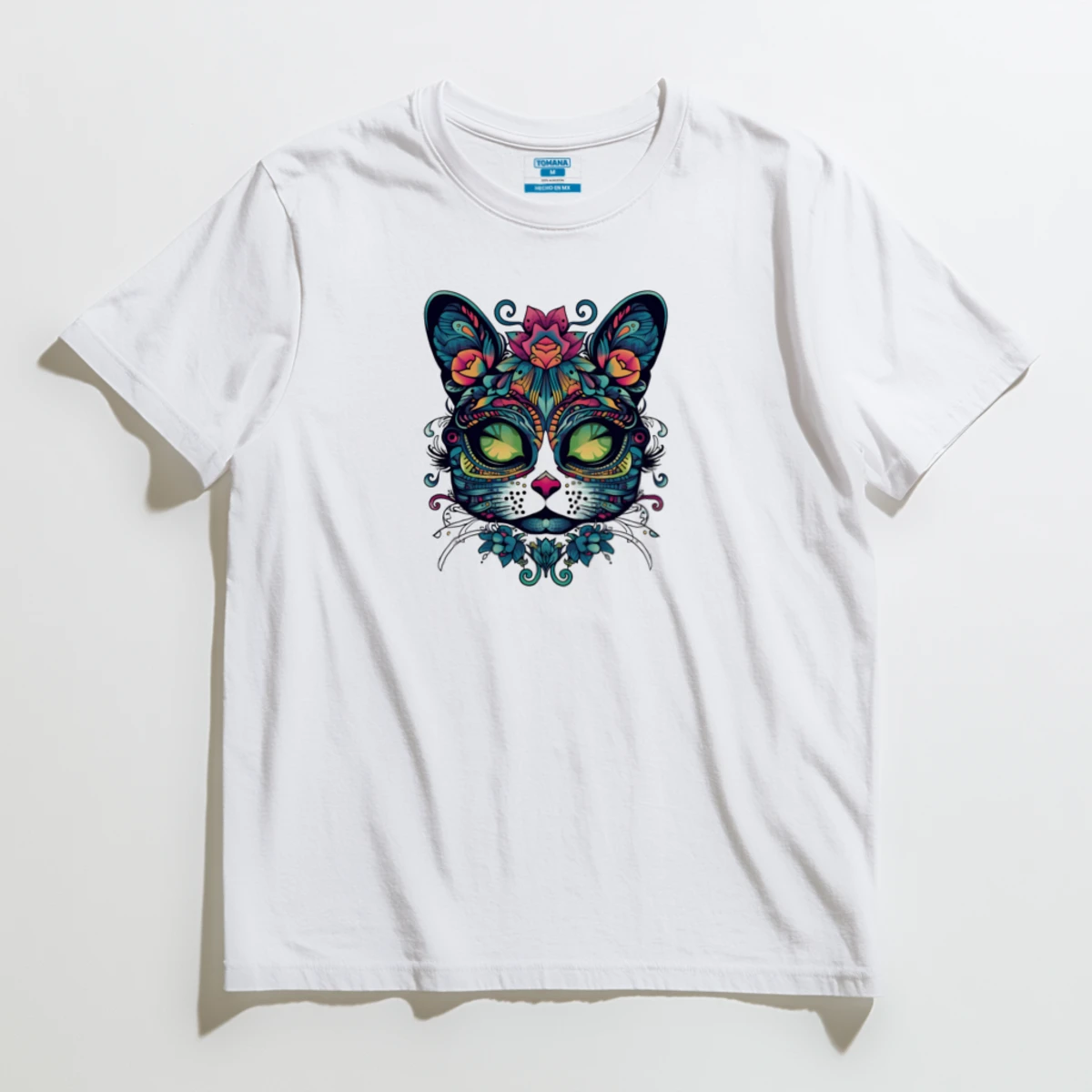 Gato catrina de ojos verdes